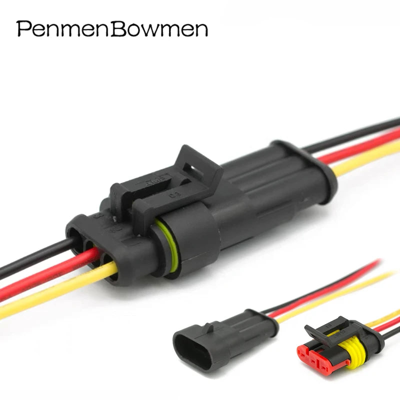 1 Set 1 2 3 4 5 6 Pin Auto Xenon Lamp Electrical Cable Connectors Waterproof Female Male Wire Harness Plug for Car Motorcycle