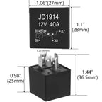 4Pin 5Pin JD1914 Car Relay 12V 24V 40A  SPDT Car Switch and Starter Waterproof Relay for Boat Tractor Truck Motorcycle