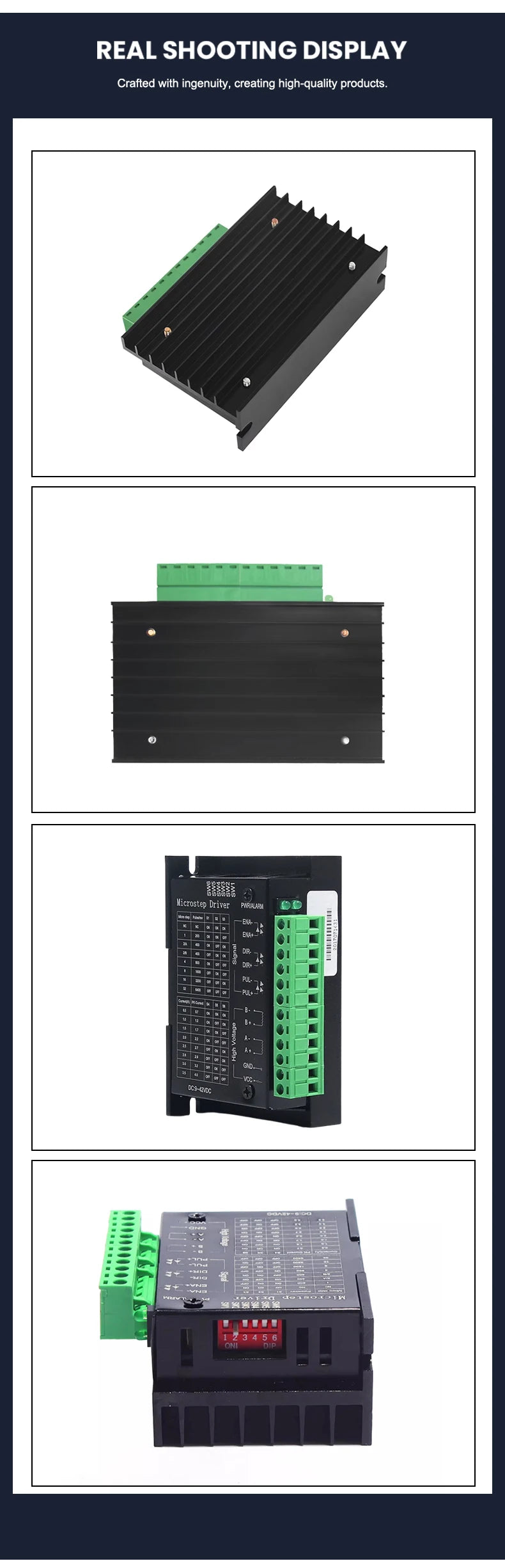 TB6600 Plastic And Aluminum Stepper Driver CNC Controller Nema17 Nema23 Single Axis Two Phase Hybrid Stepper Motor For Cnc Parts