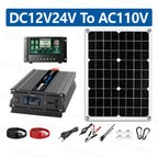 Off-Grid Solar Power Generation System 20000W Peak 2000W Rated Inverter 500W Panel With MPPT Controller for RV Outdoor Household