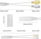 Waterproof IP PoE Ethernet Splitter Adapter RJ45 Fits Connectors for Security Camera Installation Ethernet Cable Management