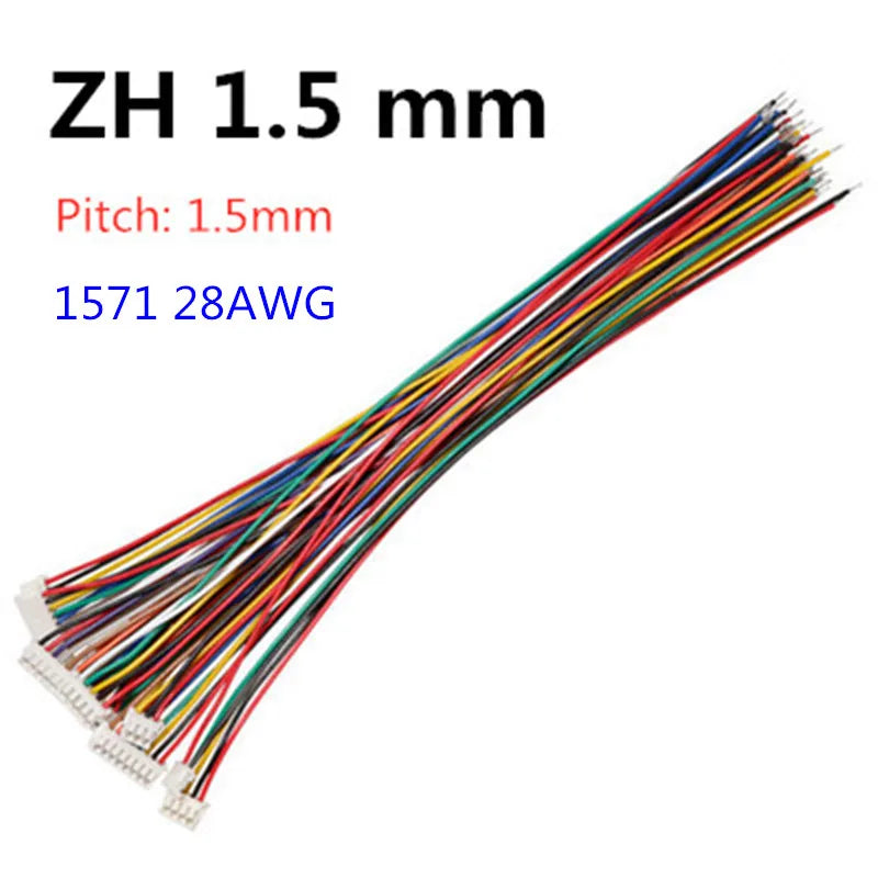10PCS 1.0 1.25 1.5 2.0 2.54 SH/JST/ZH/PH/XH 1.0MM 1.25MM 1.5MM 2.0MM  2.54MM 2PIN/3/4/5/6/7/10P Female Plug Connector With Wire