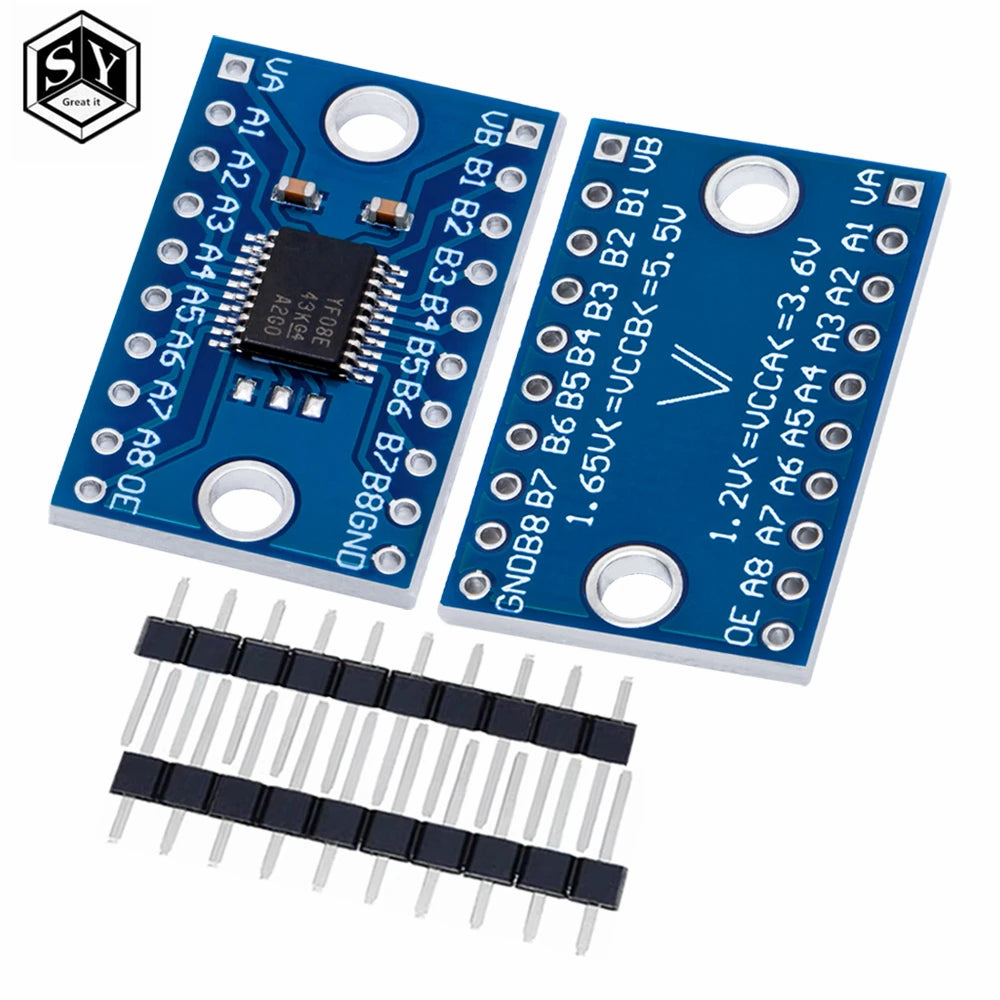 TXS0108E 8-Channel 1.4V-5.5V Bidirectional Logic Level Shifter with Auto-Direction Sensor 10Mbps High-Speed Voltage Converter