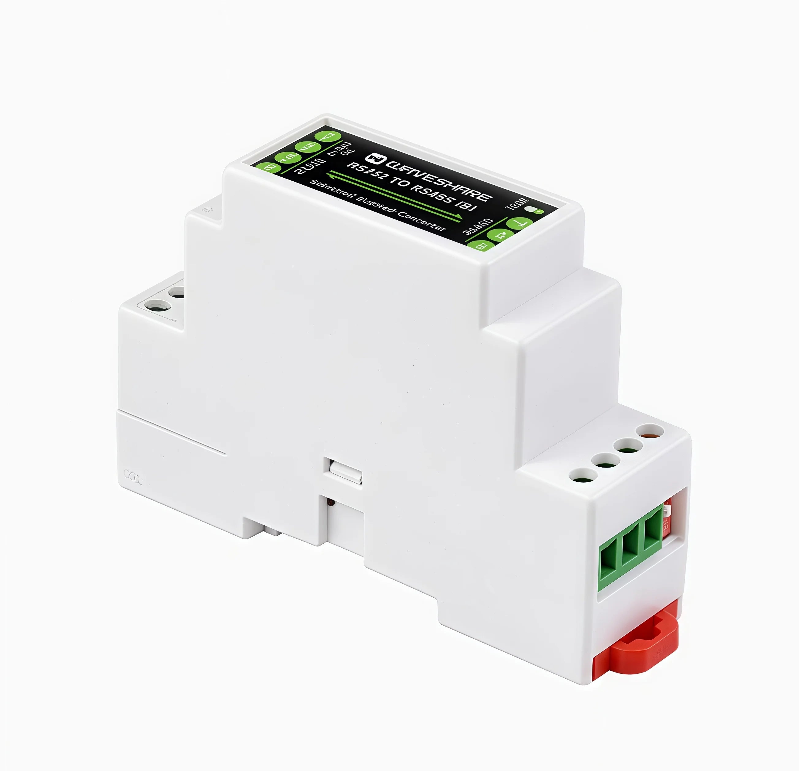 DIN-rail RS232 to RS485 serial communication converter module Active digital isolation Industrial communication