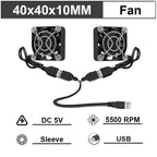 Gdstime 40mm 50mm DC 5V USB 60mm 70mm TV Box Cooling Fan 120mm 140mm Brushless AV Receiver Cooler w 2 in 1 USB Controller Cable