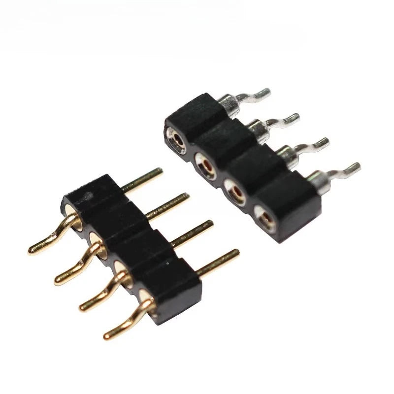 10/100pcs 2.54mm 2P/3P/4P/5P/8P Right Angle SMT Round Single Row 0.1" Pitch 1x40Pin Horizontal SMD Hole Socket Male Pin Header