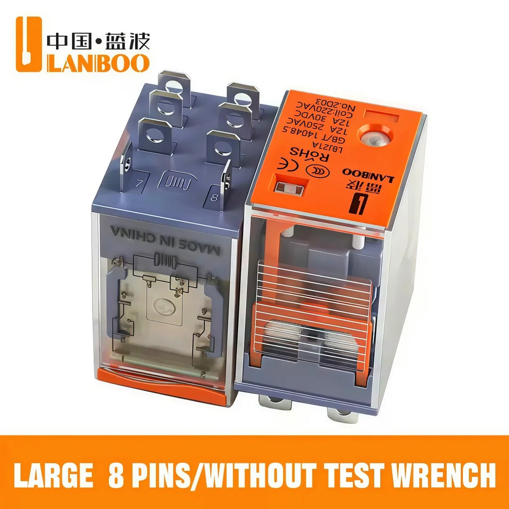 LANBOO Relay 12V 24V/AC 220V AC Voltage Coil High Quality General Purpose Micro Mini Relay with Socket Base 8pin/14pin