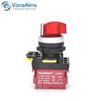 22mm LA36M Rotary Switch with LED Light 12V 24V 220V Knob Selector 2 position 3 Position Start Stop Switch On Off VaneAims