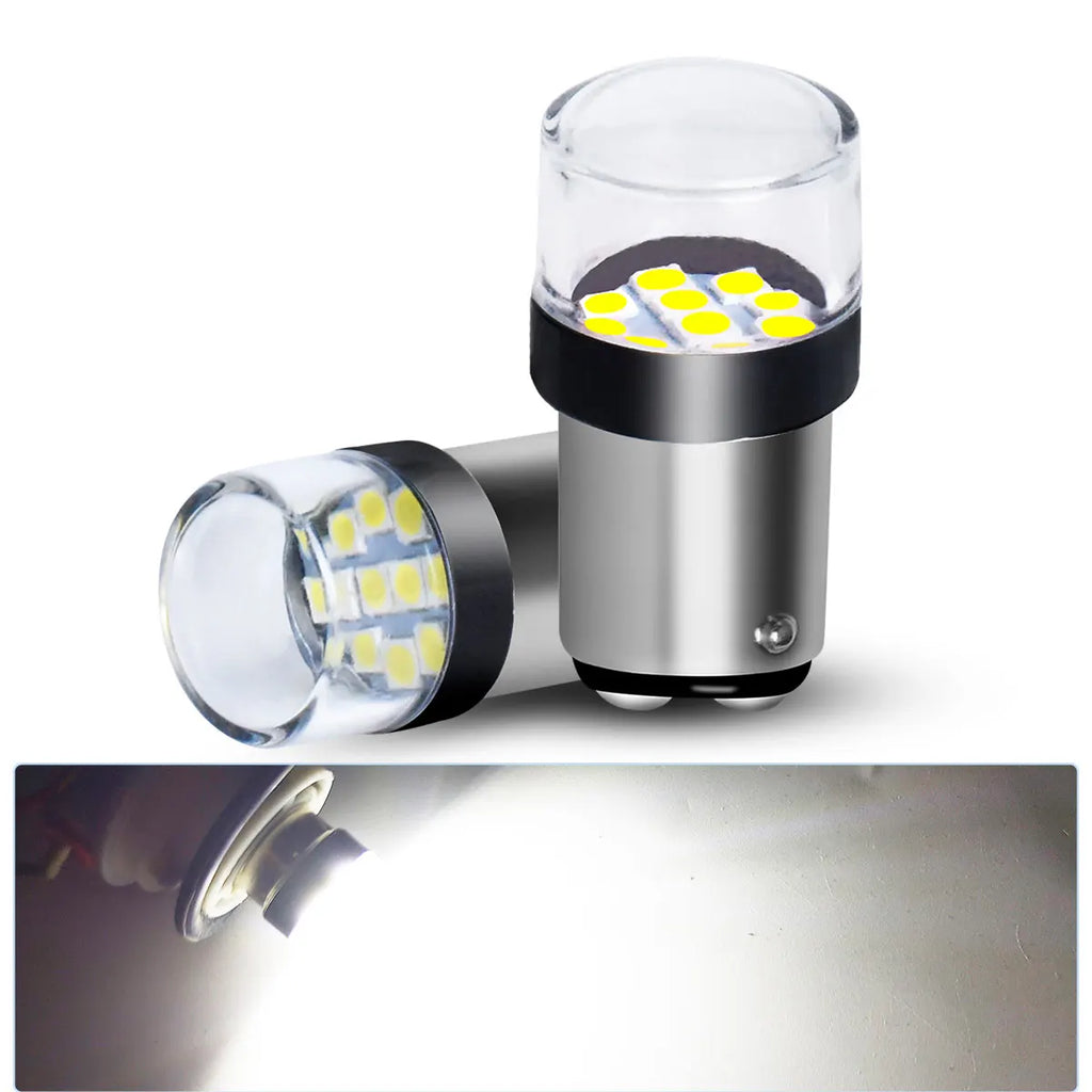 1156 BA15S P21W 1157 BAY15D P21/5W Super Brightness 3030 Chips LED Car Bulbs 12V/24V for Car Brake Reverse Lights Plug and Play