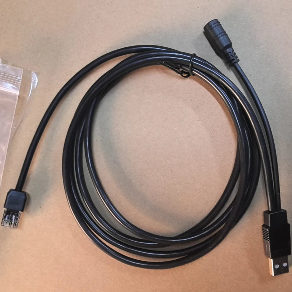 2pcs 2mtr RS232 Serial USB Cable for BarCode Scanner Datalogic Magellan M3200 3200VS 3200vsi 12V Power Supply