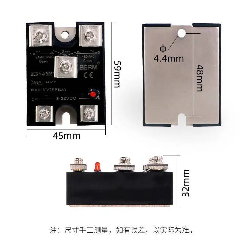 Single Phase Solid State Relay SSR BERM-KB40DA Open One Close DC Control AC KB-DA KB40DA KB25DA