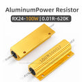 100W Aluminum Housing Wirewound Resistor Metal Case Power Resistor 0.01R 0.1R 0.5R 1R 2R 4R 8R 10R 20R 100R 300R 1K 10K 100K Ohm