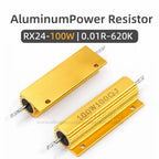 100W Aluminum Housing Wirewound Resistor Metal Case Power Resistor 0.01R 0.1R 0.5R 1R 2R 4R 8R 10R 20R 100R 300R 1K 10K 100K Ohm