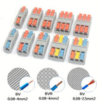 10/30/50pcs Wire Connector Spliceable Hard Wire Direct Insertion Multi Input And Multi Output Fast Wiring Terminal Block