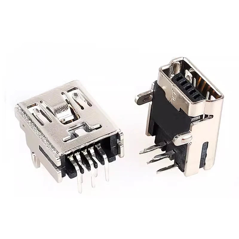 10PCS Mini USB SMT SMD DIP 5 Pin Female Mini Type B Socket Connector Plug Straight DIP Jack Tail Connector Plug-in MINI USB