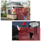 Microwave Solar PIR Sensor Welcome Ring Doorbell Infrared Motion Alarm Detector for Door Bell, Anti Theft Intruder Home Security