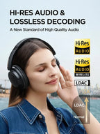 1MORE SonoFlow Pro HQ51 ANC Headphones Bluetooth 5.4 Hi-Res LDAC 40mm DLC Driver 42dB QuietMax ANC 100H Battery Over-Ear Headset
