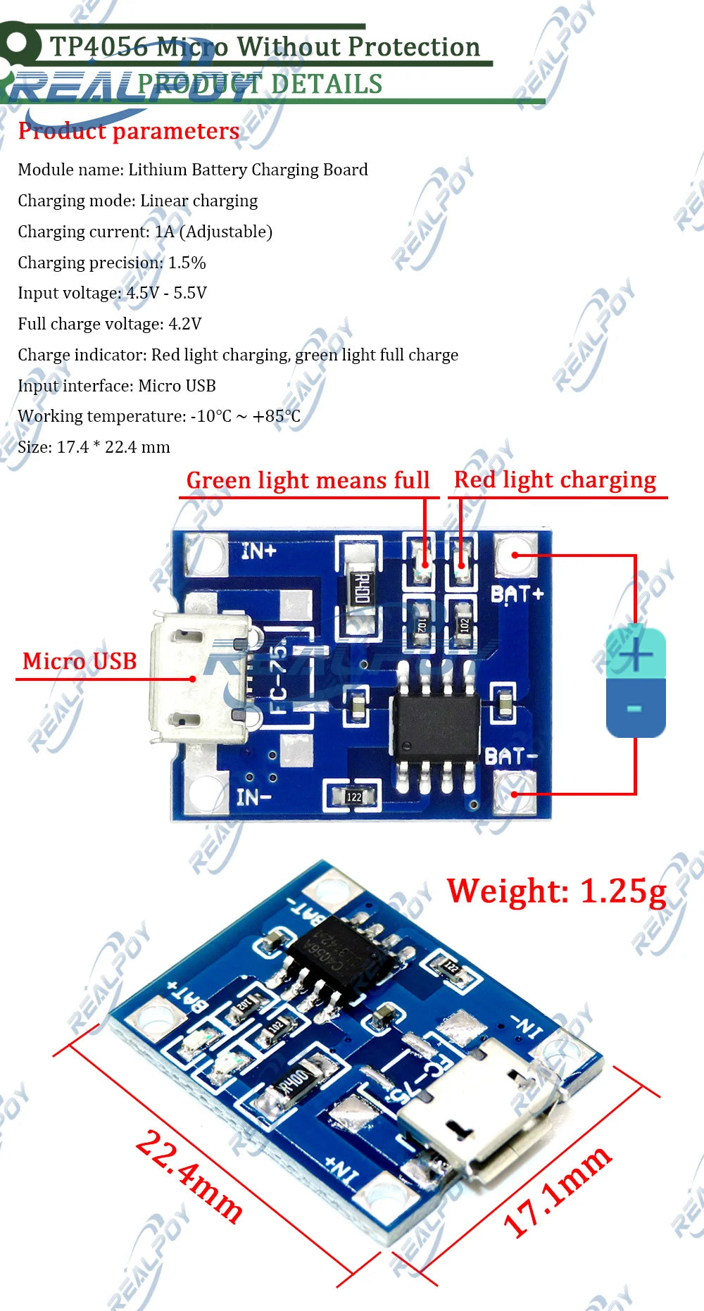 Micro USB 5V 1A 18650 TP4056 Lithium Battery Charger Module Charging Board With Protection + MT3608 2A DC-DC Step Up Converter