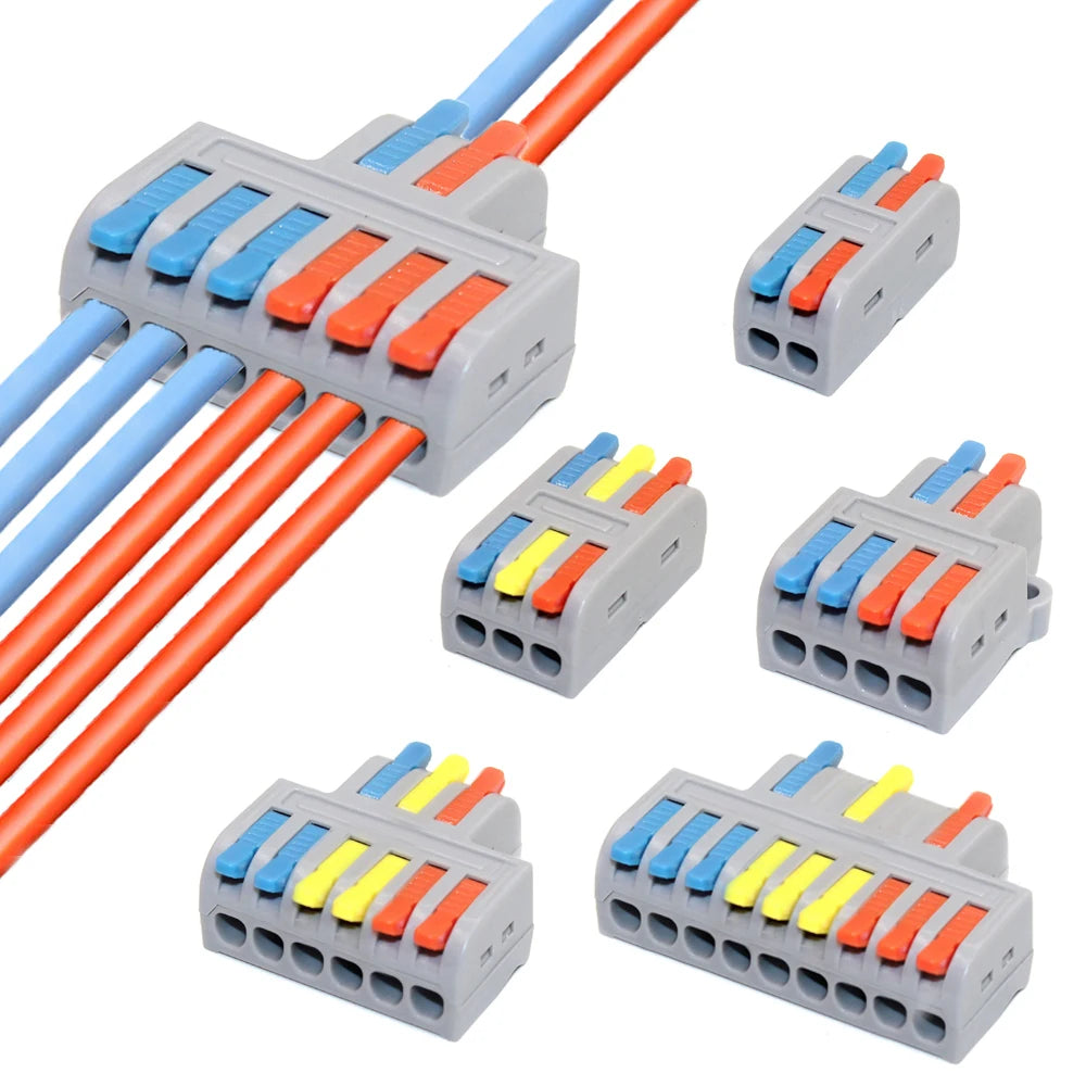 10/50 PCS Mini Fast Wiring Cable Connectors Universal Compact Splitter Electrical Conductors Push-in Home Terminal Block