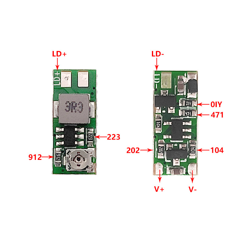 3-5V 405nm 450-475nm 520nm Blue Green Laser Diode LD Diver Circuit Board Power Supply