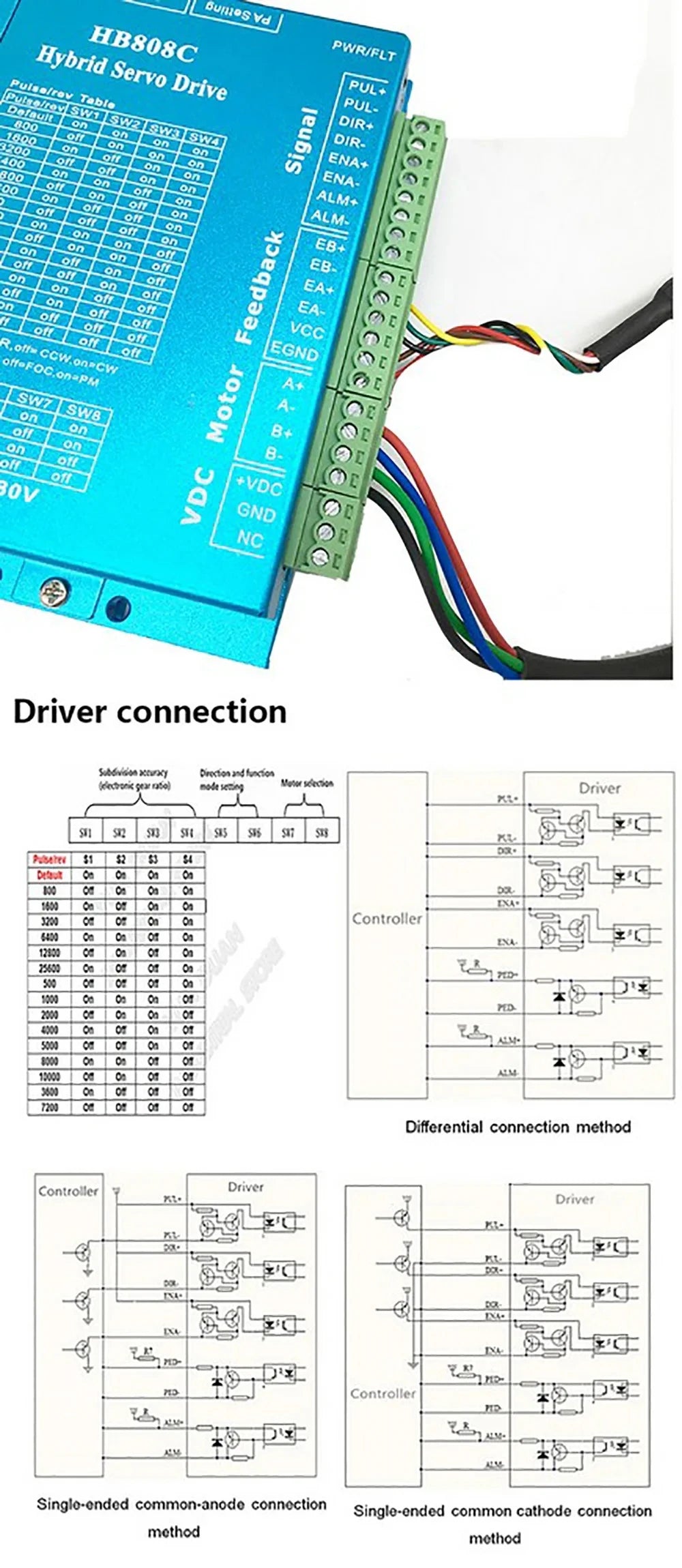 1/2/3/4/5 Axis Kit Nema23 Closed Loop Stepper Motor 1.2Nm/2Nm/3 Nm DC Hybird Servo With Encoder Motor Drive Kit  For CNC