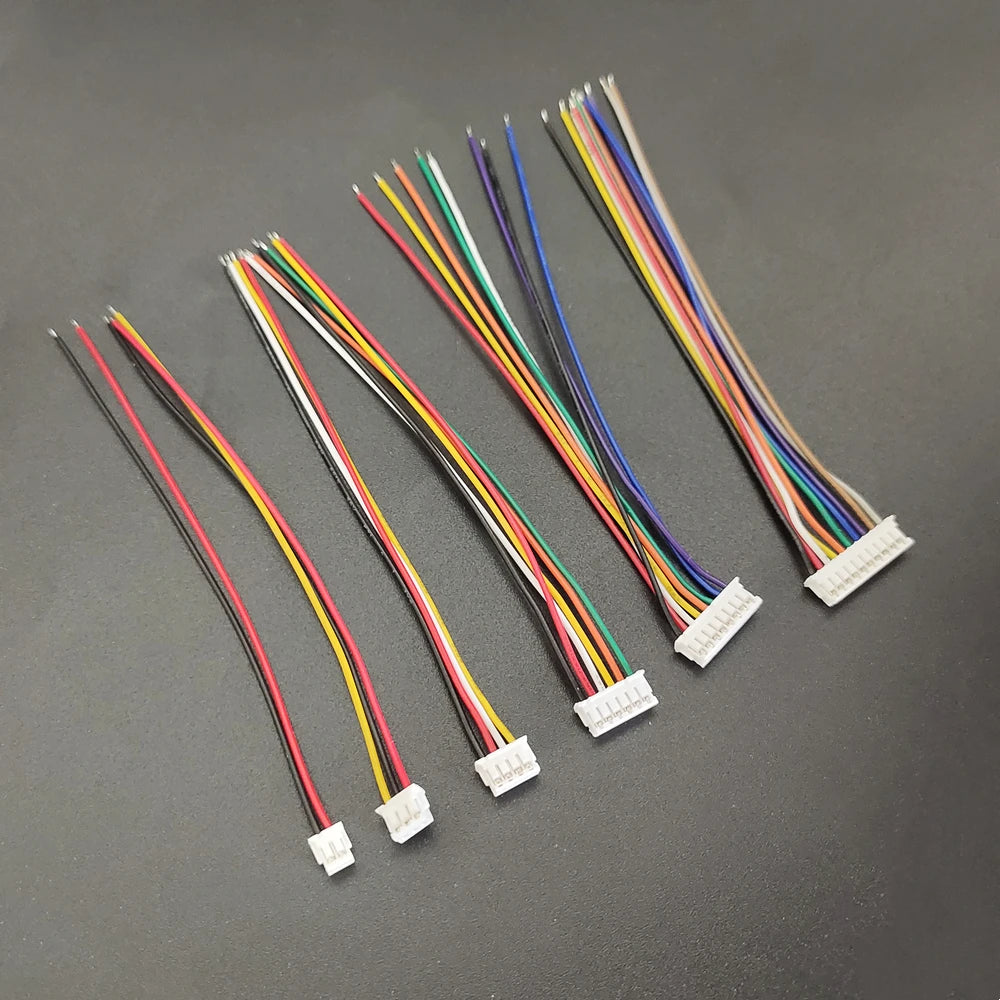5 Sets JST ZH 1.5mm Micro Connectors 2/3/4/5/6/7/8/9/10/12 Pin with 100mm Pre-soldered Wires