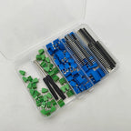 1Box KF128 KF301 PCB Screw Terminal Block Connector Kit 2.54mm 5mm Pitch 2Pin 3Pin 4Pin with Pin Header Screwdriver