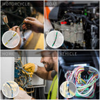 50-1200Pcs Solder Seal Wire Connectors Kit with 300W Heat Gun Waterproof Heat Shrink Butt Terminals Electrical Splice Set