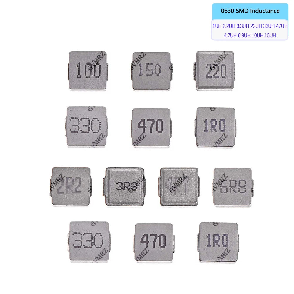 10PCS 1UH 2.2UH 3.3UH 0630 Power Inductor 22UH 33UH 47UH 4.7UH 6.8UH 10UH 15UH SMD Inductance