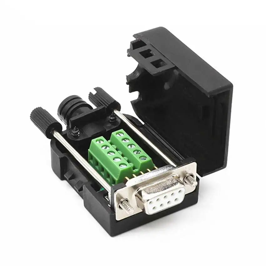 DB9 DB15 DB25 Connector D-SUB 9 15 25 Pin Male Female Plug RS232 RS485 Breakout Terminals 21-24 AWG Wire Solderless Connectors