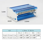 Din Rail Terminal Block NHC01 Series Power Distribution Box Junction Box 207/211/215/407/415 Modular Zero Line Neutral Copper