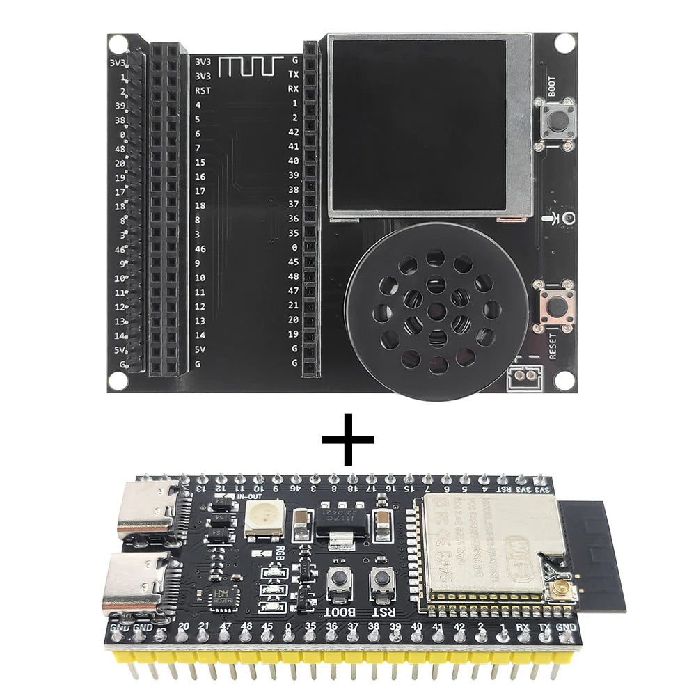 ESP32S3 N16R8 Development Board with 1.54 Inch TFT Display Speaker Expansion Adapter Kit for DIY AI Type-C Wifi Module ESP32-S3