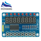 TM1637 4 Bits/TM1638/MAX7219 8 bit Digital LED Display Module 7 Segment 0.36Inch Clock RED Anode Tube Four Serial Driver