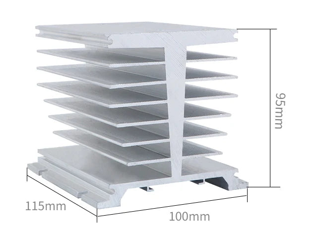 CG 120A 150A 200A DC to AC Industrial SSR High Current Power Heat Sink Aluminum Radiator Industrial Series DA Solid State Relay
