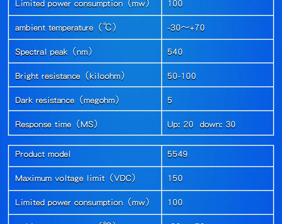 10PCS 5mm LDR Photo Light Sensitive Resistor Photoelectric Switch Sensor 5506 5516 5528 5537 5539 5549 12528  For Arduino