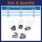 50pcs/box Logic IC Kit 74HC00 74HC02 74HC04 74HC08 74HC32 74LS00 74LS02 74LS04 74LS08 74LS32 DIP-14 74HC / 74LS Series Ic Kits