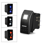 12V 20A White Lens Led Rocker Switch SPST / DPDT / Latching ON-OFF / Momentary (ON)-OFF-(ON) For Carling Switch Replace