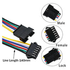 2Pin 3Pin 4Pin 5Pin 6Pin Led JST Connector Male/Female Wire Connector Led Strip Plug Connector Wire Cable for Led Light Driver
