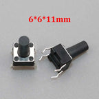 20/50/100pcs 6x6 PCB Momentary Mini Micro Tactile Tact Push Button 4-Pin Self-reset Switch 6*6*4.3/5/6/7/8/9/10/11/12/13/14/15mm