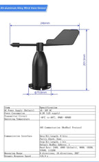 Ultrasonic Wind Sensor Anemometer Module 0‑2V 5V 10V 4‑20mA RS485 NPN PNP Multi‑Output Industrial Weather Station Sensor