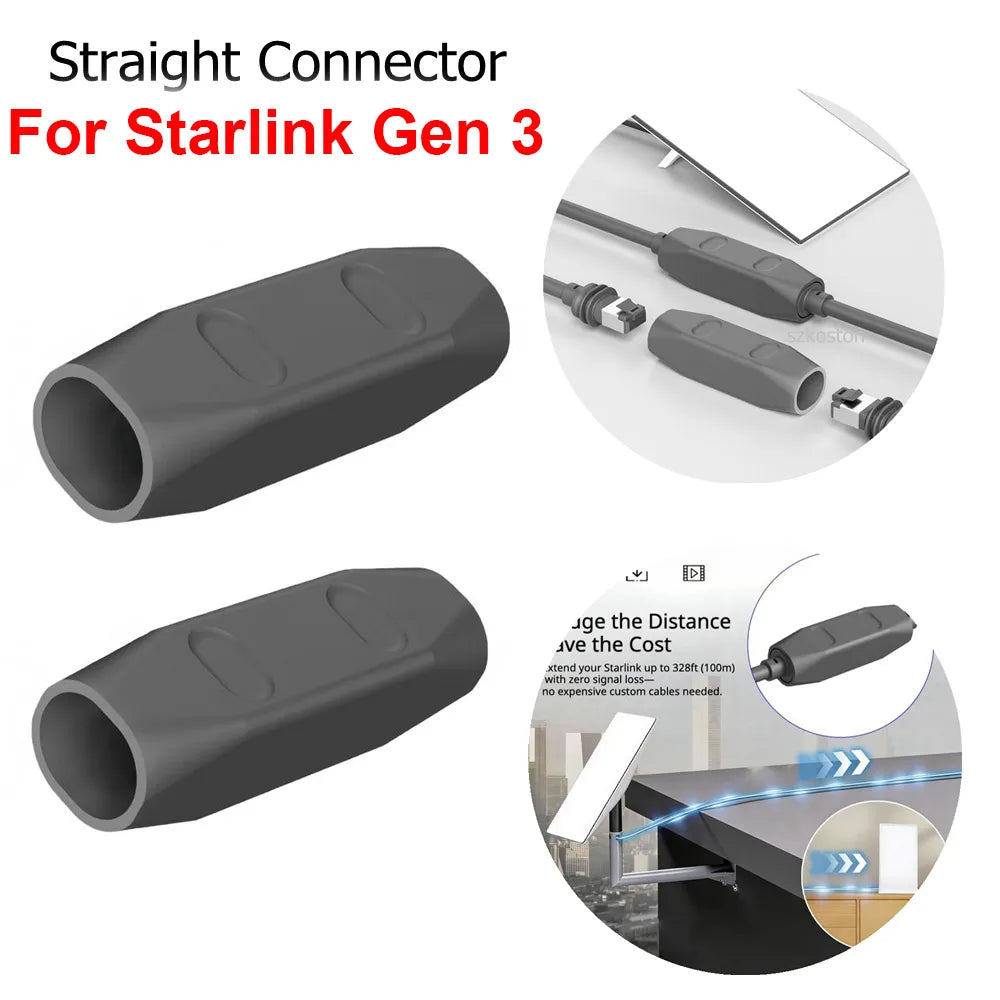 For Starlink Gen 3 Cable Coupler IP68 Waterproof Connector Extension to RJ45 Cable for Starlink Gen3 Adapter Plug & Play
