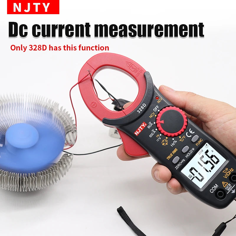 Digital Clamp Meter DC/AC Volt Amp Ohm Diode Multimeter Ammeter Multitester Current Voltage Resistance Tester NCV NJTY 3266TA