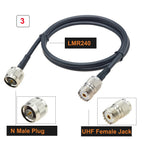 N to UHF LMR240 Cable N Male/Female to UHF Male/Female RF Adapter 50 Ohm 50-4 Pigtail RF Coaxial Jumper 4G 5G LTE Extension Cord