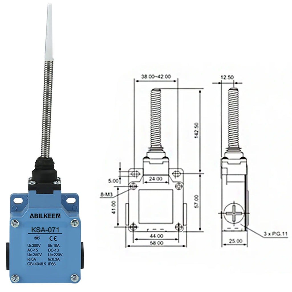 ABILKEEN Stainless Steel IP66 Waterproof KSA Series Industrial Machine Limit Switch Multiple Styles Limit Switch Available