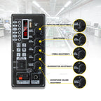 50W Metal Shell Bluetooth Amplifier Board with Display | 7.4V-12V Input | Power Adapter Cable Included