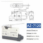 10A 250V AZ Waterproof Microswitch Travel Micro Limit Switch Small Horizontal Roller Lever AZ-7312 AZ-7311 AZ-7121 AZ-7310 TZ