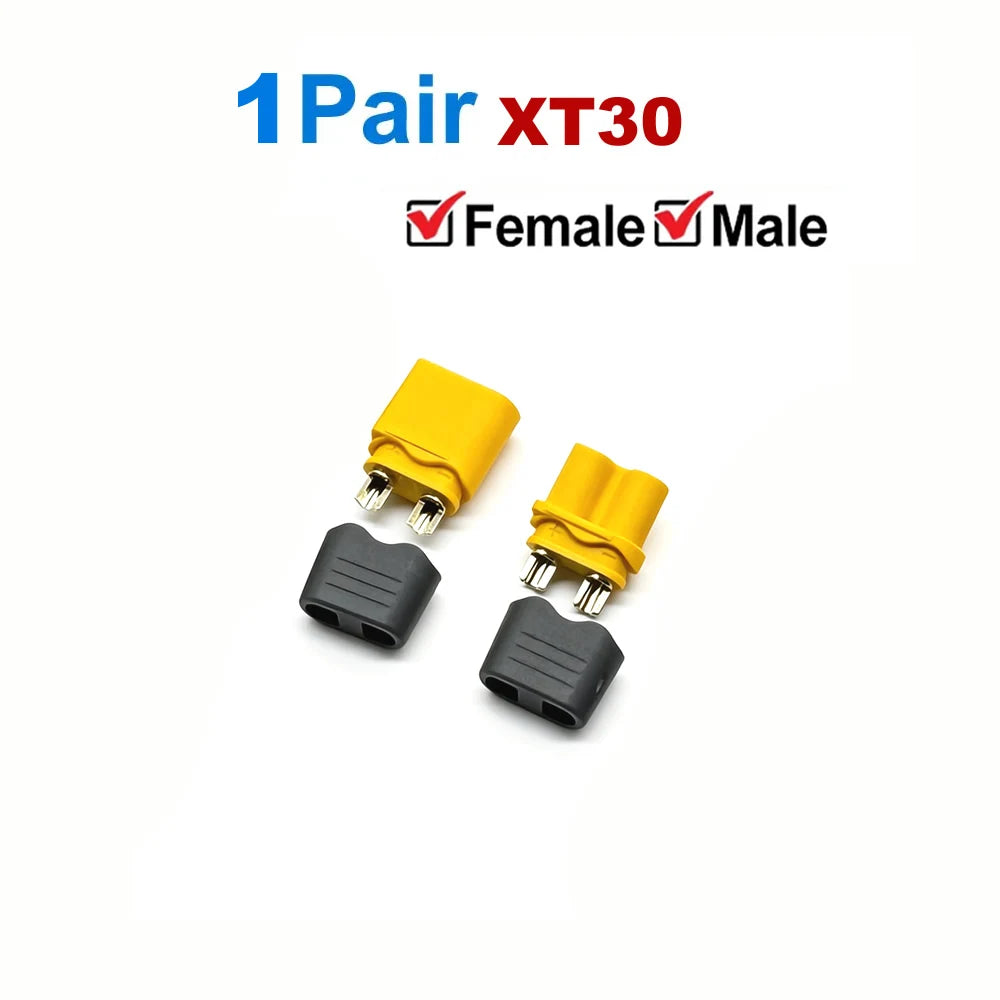 XT30 Connector Plug with Sheath Housing Male/Female XT30 Plugs and Welding Fixtures For RC Lipo Battery Cars Drones Airplane