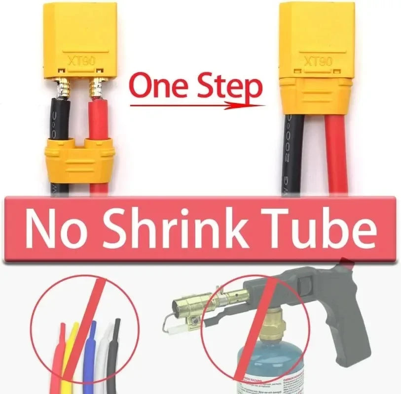 High Current XT90 Male Female Connector with Cover Welding Terminal Connector for Lithium Polymer Battery Model Charge Lead Plug