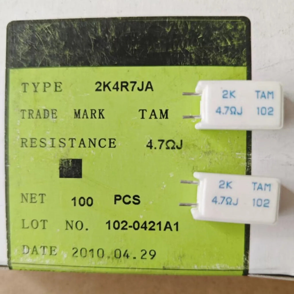 Original New 100% Cement Resistor TAM 2K 4.7ohm Vertical 2Pin Ceramic Resistor (Inductor)