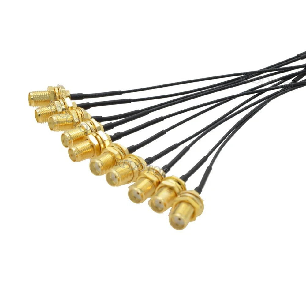10Pcs/lot SMA to MHF4 RF0.81 Cable RP-SMA/SMA Male to IPX-4 MHF4 Female Connector WIFI Antenna Pigtail Jumper Extension RF Cable